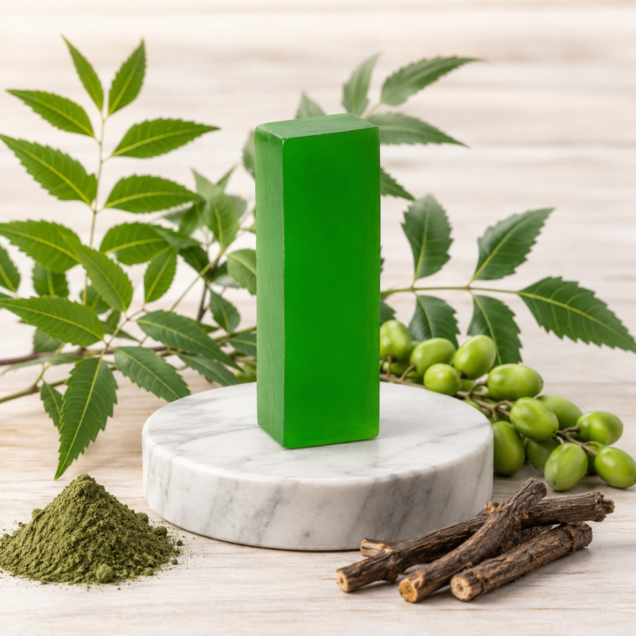 Neem Soap Base – Light Green Color thumbnail 2