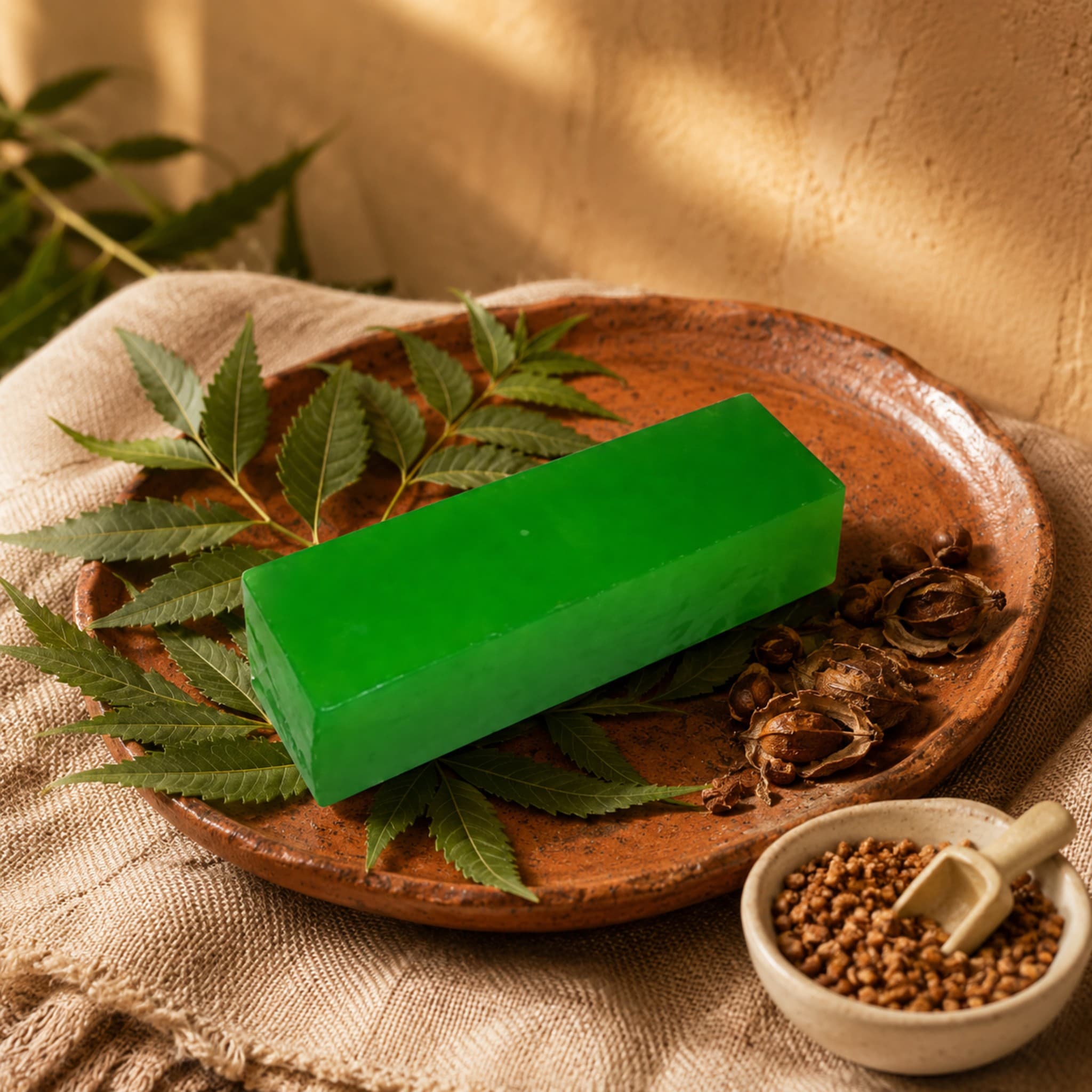 Neem Soap Base – Light Green Color thumbnail 3