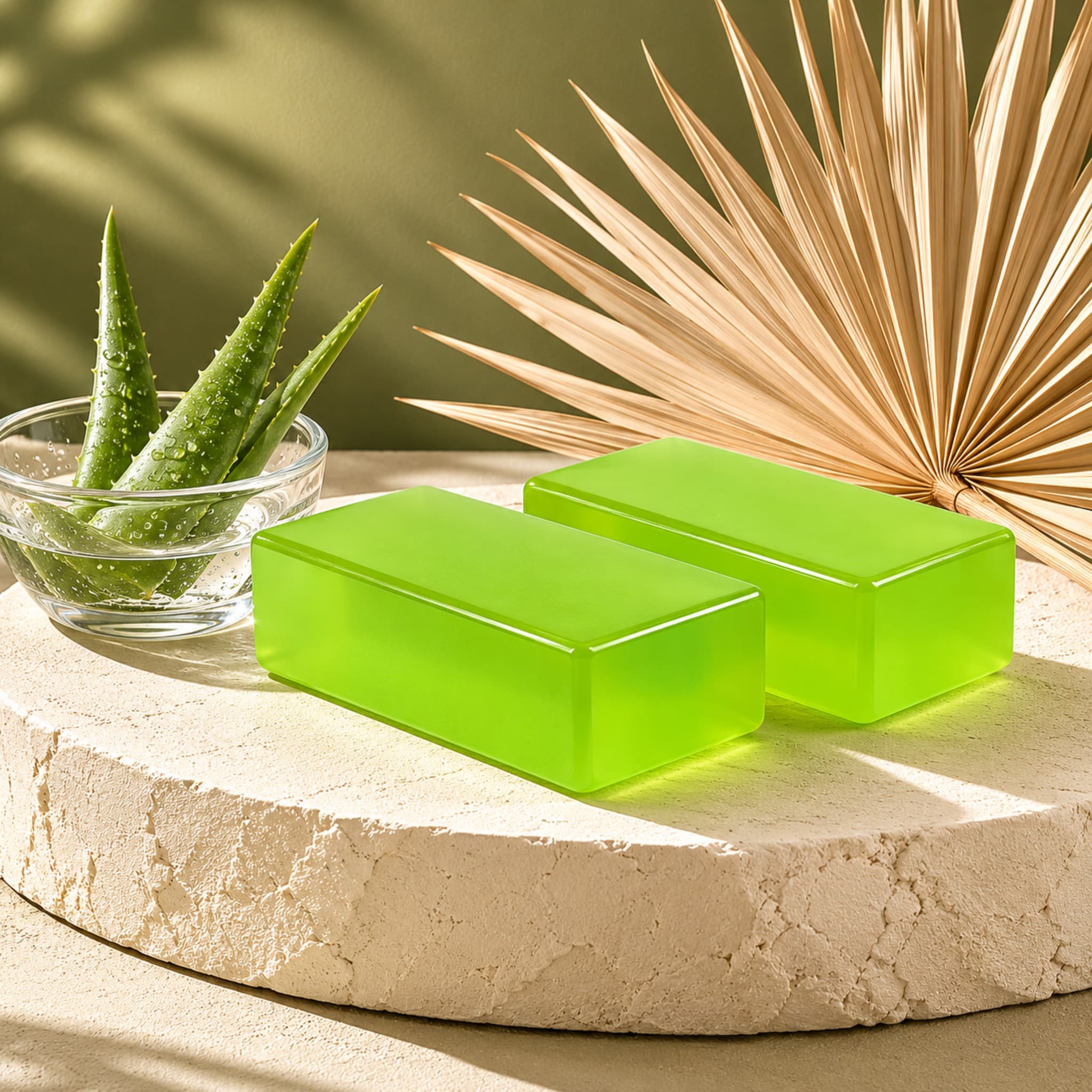 Aloe Vera Soap Base – Light Green Color thumbnail 3