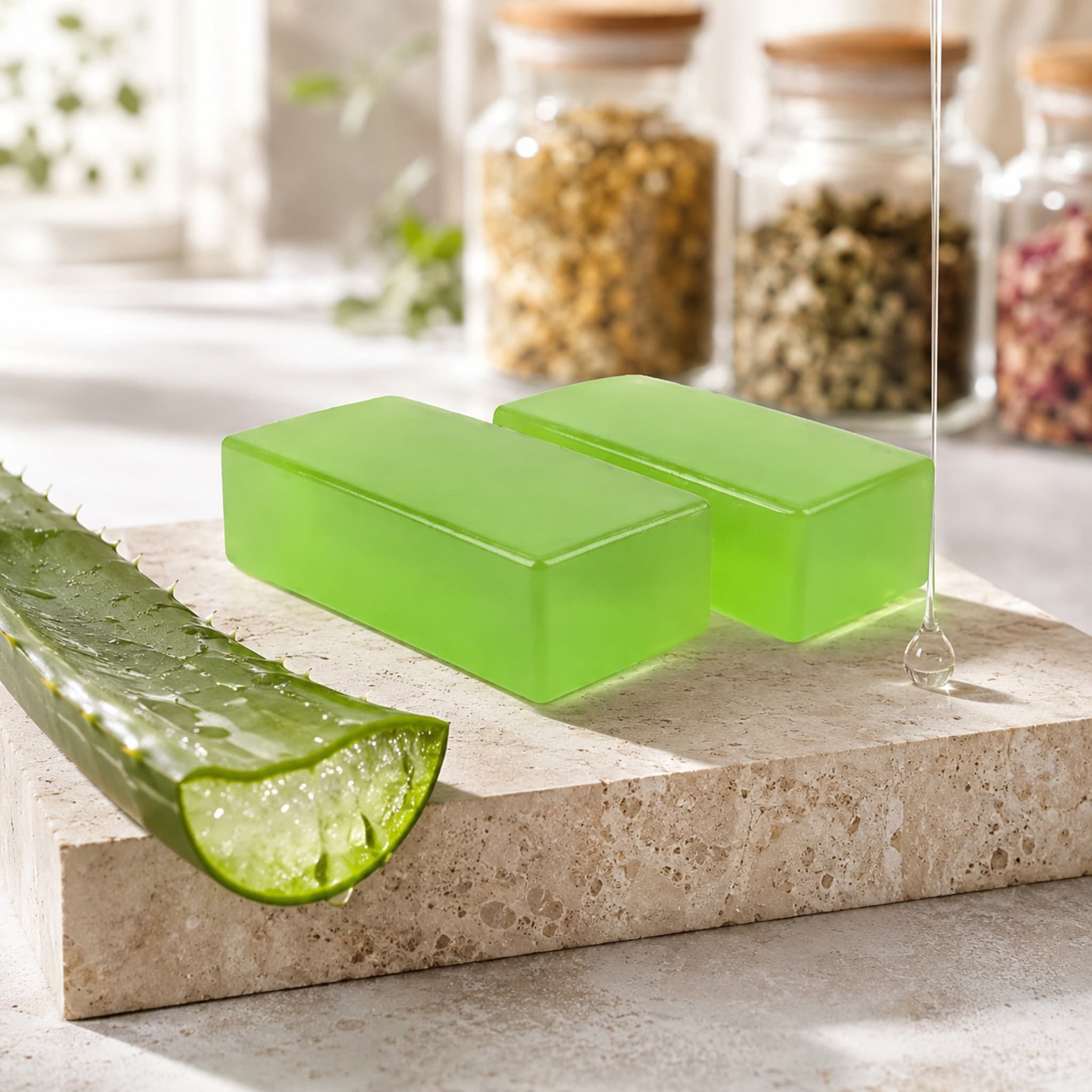 Aloevera Soap Base - Light Green thumbnail 2