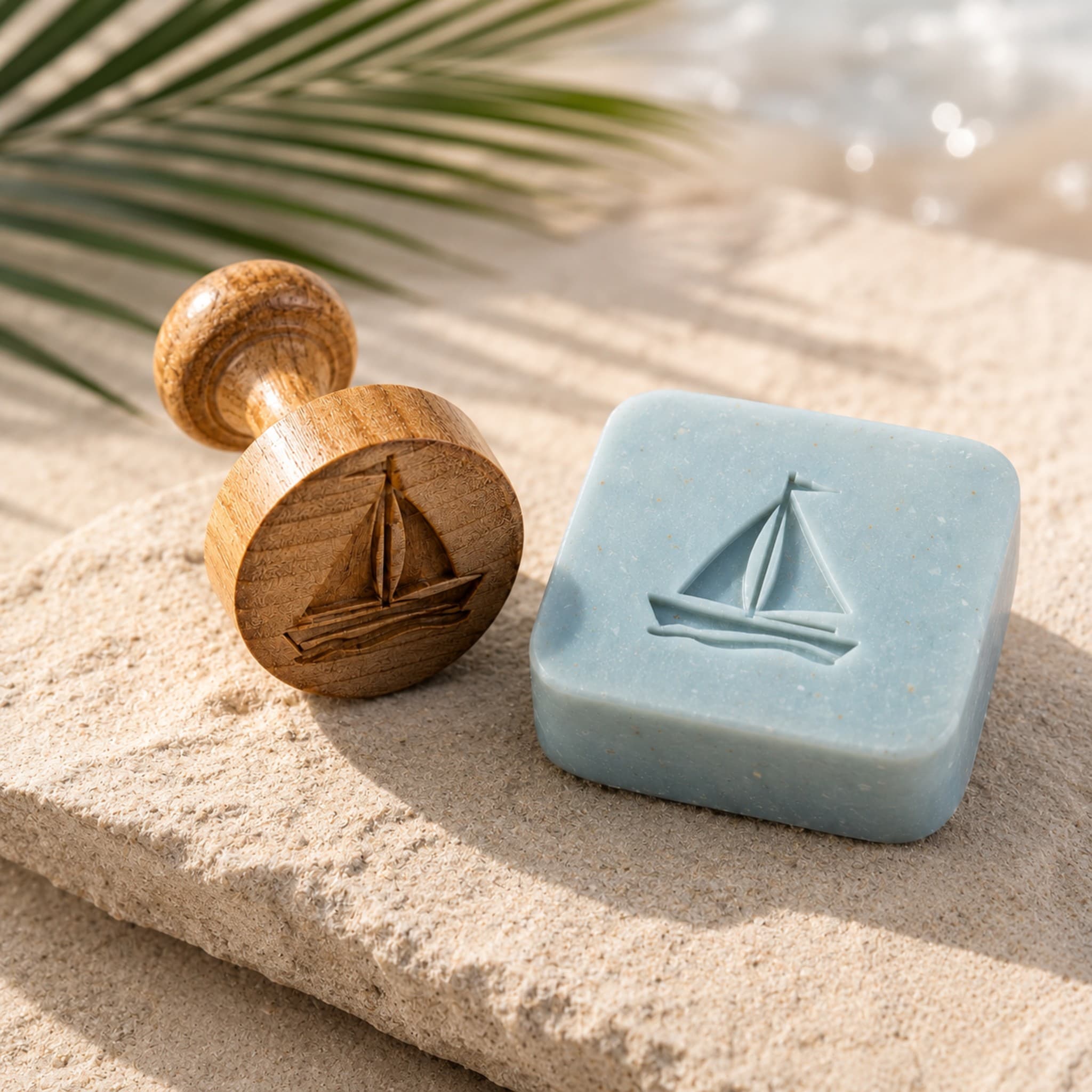 Yatch Shape Wooden Soap Stamp (2.5 cm) thumbnail 2