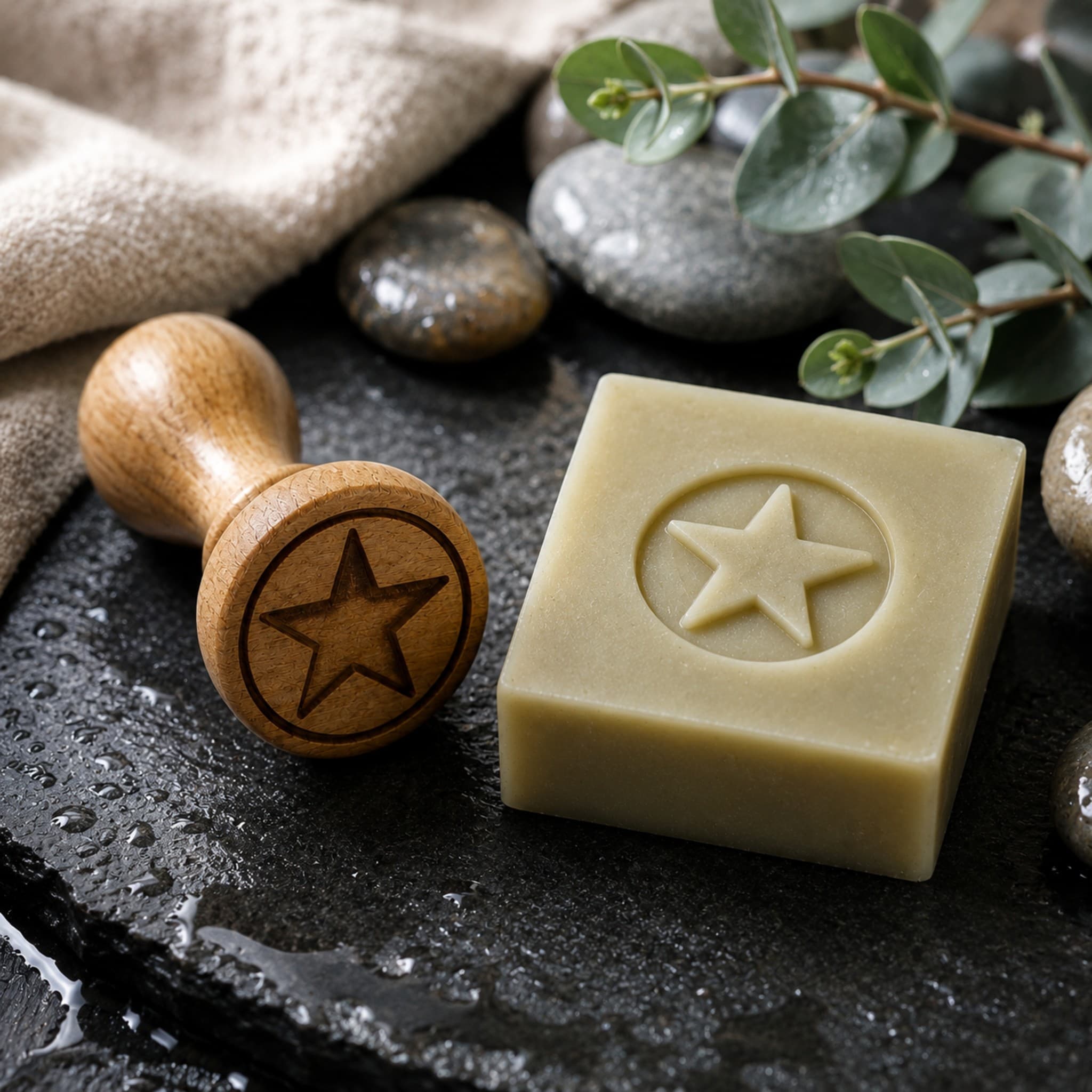 Star Shape Wooden Soap Stamp (2.5 cm) thumbnail 2