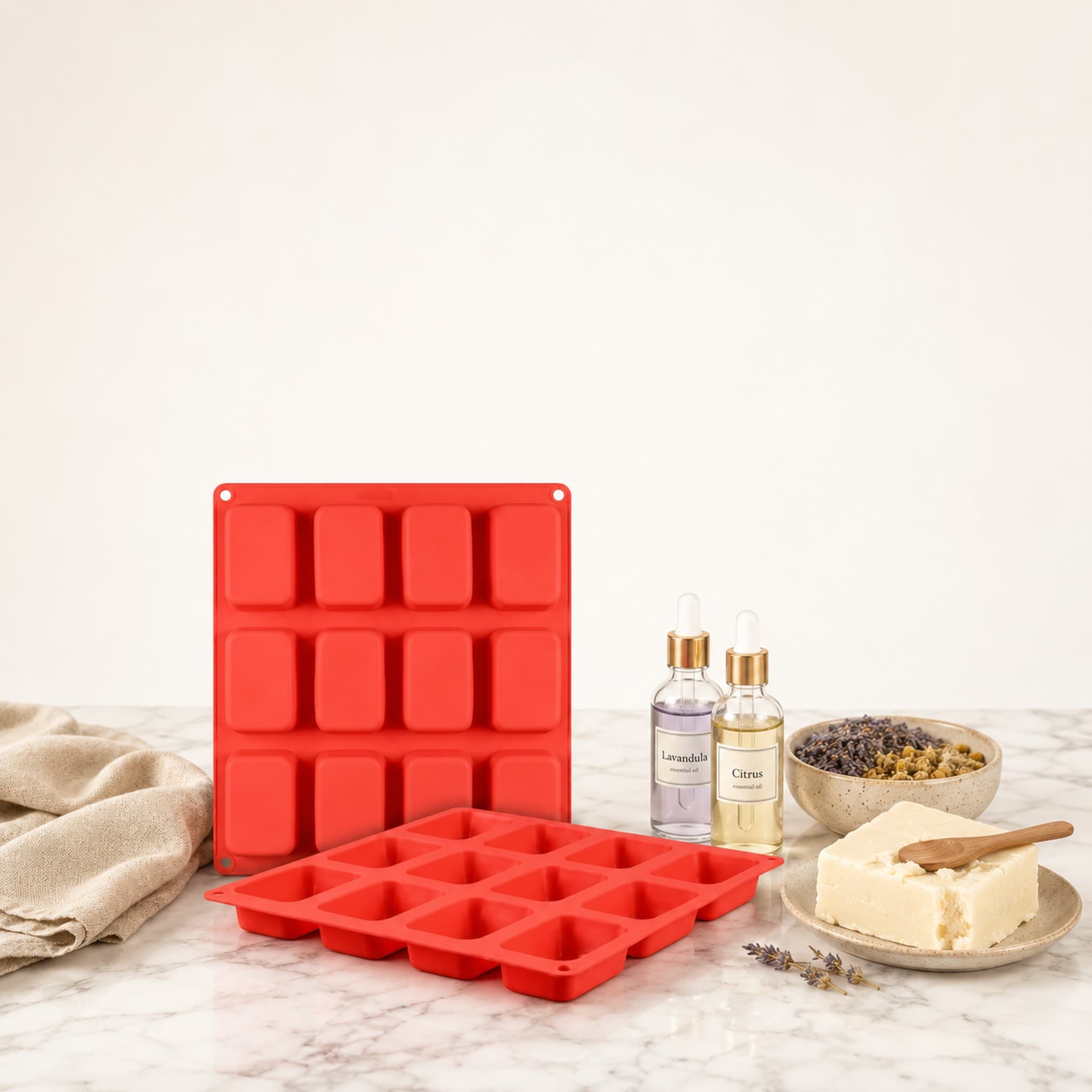 Rectangle Soap Mould (Cavities : 12)