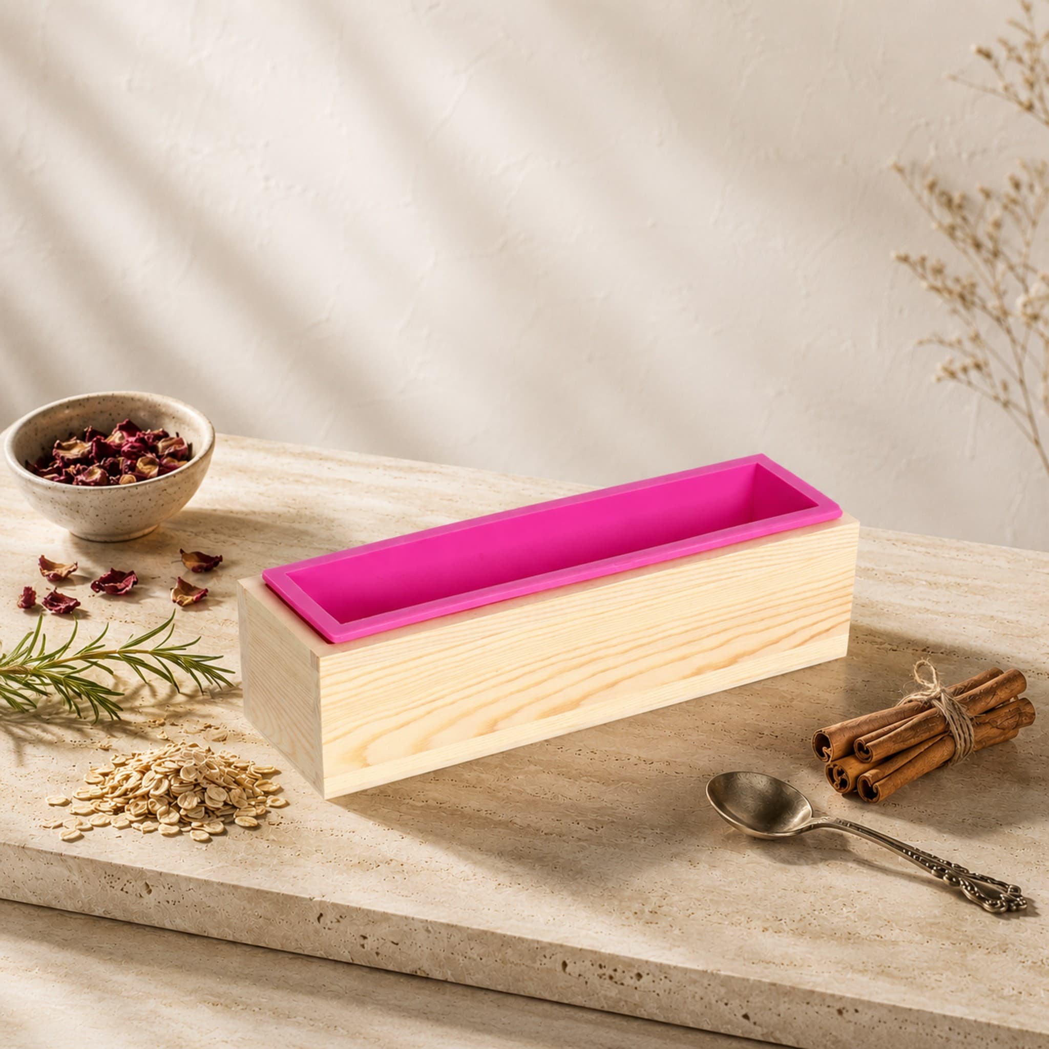 Silicone Liner with Wooden Box