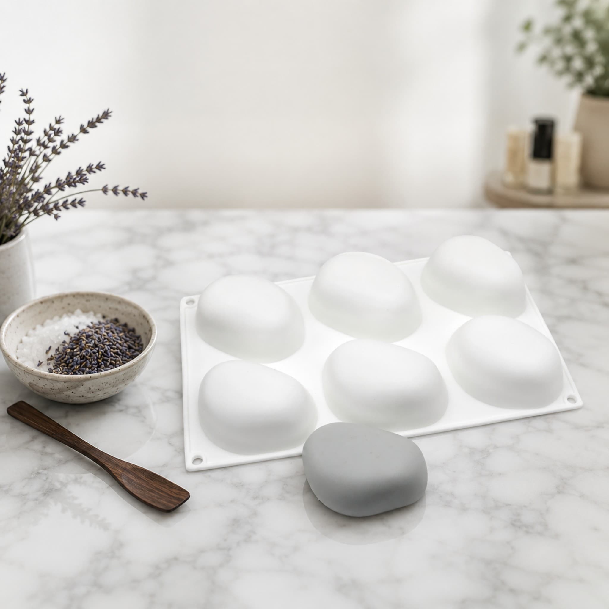 Stone Soap Mould ( 6 CAVITY)
