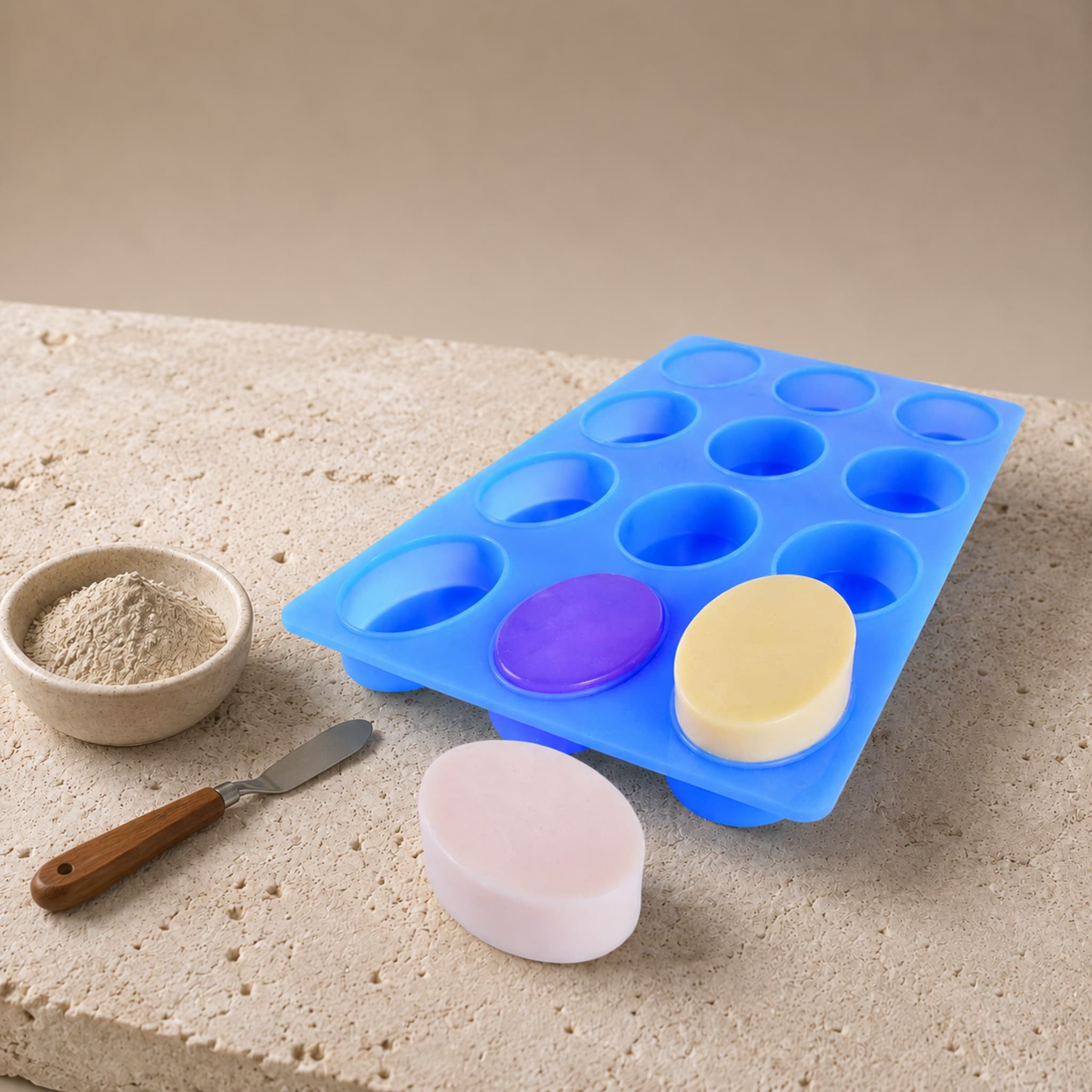 Silicone Coaster Mold (Oval Soap)