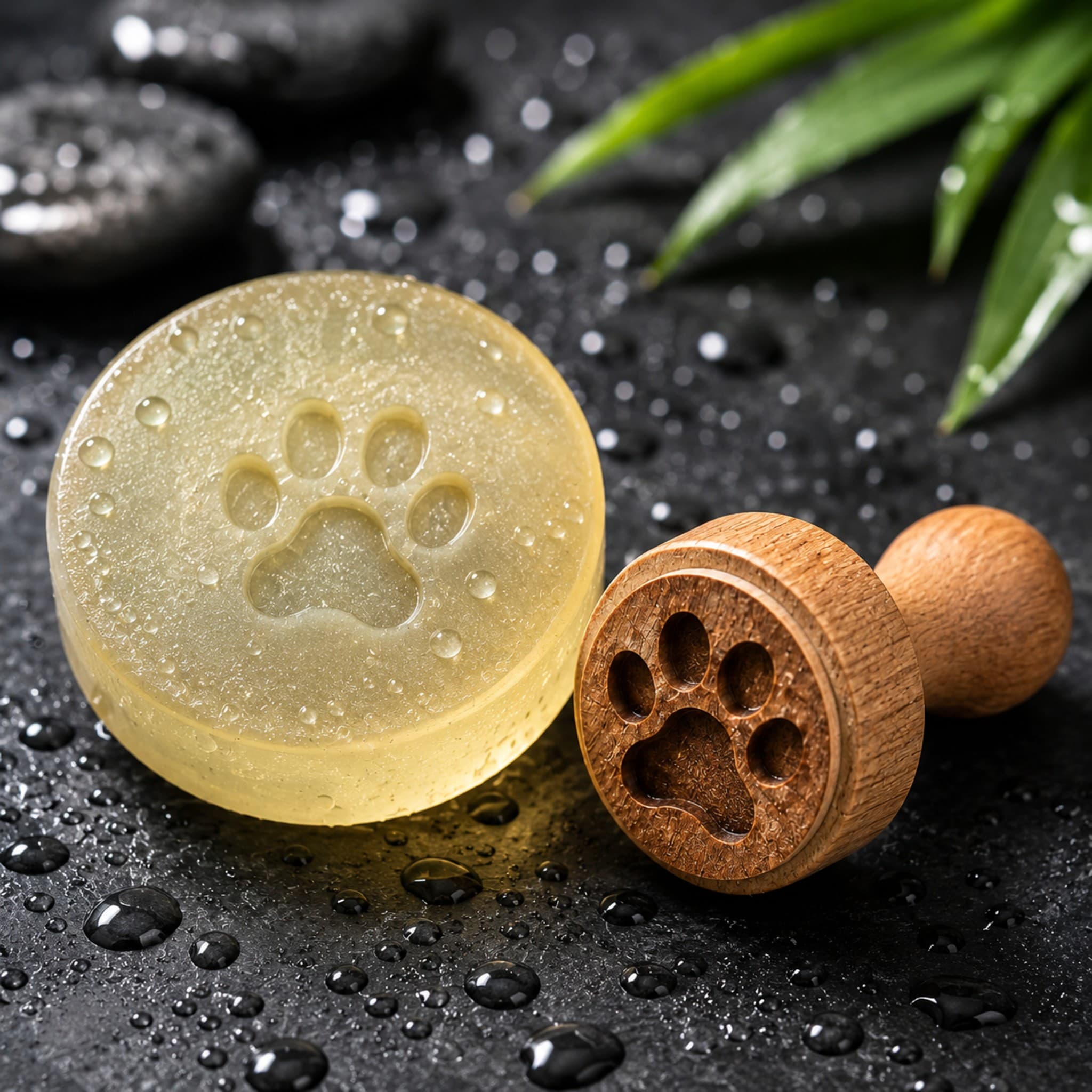 Paw Shape Wooden Soap Stamp (2.5 cm)
