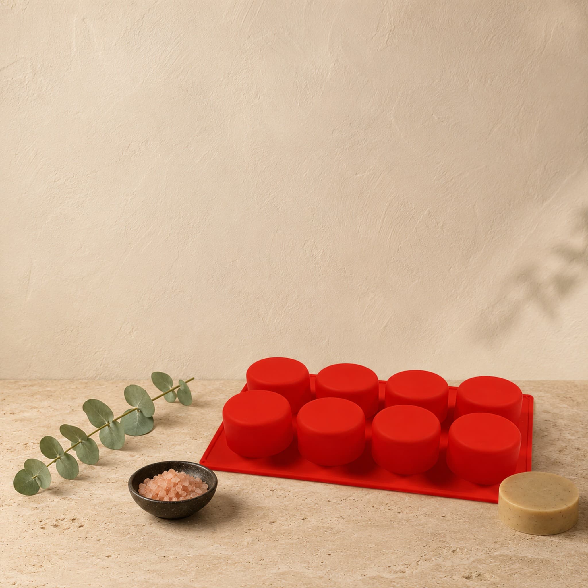 Deep Round Soap Mould (8 Cavities )