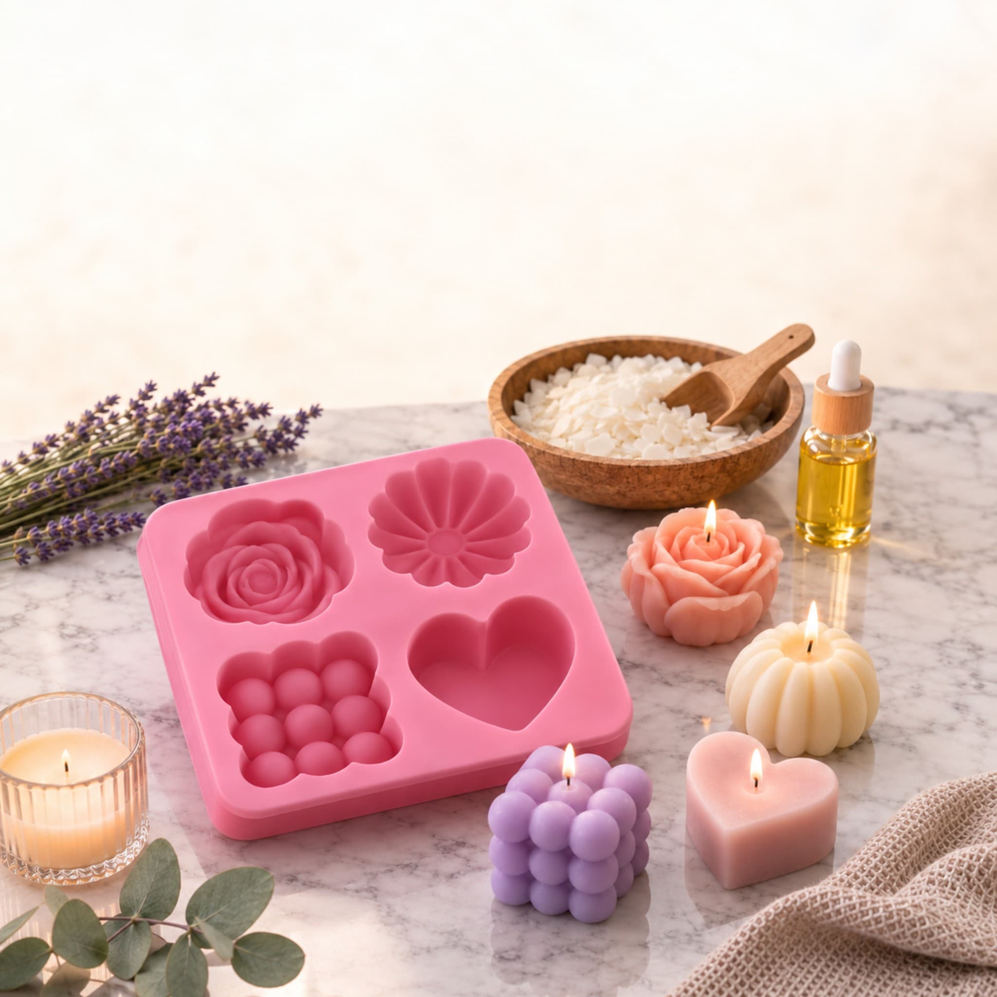 Assorted Small Candle ( 4 Cavities )