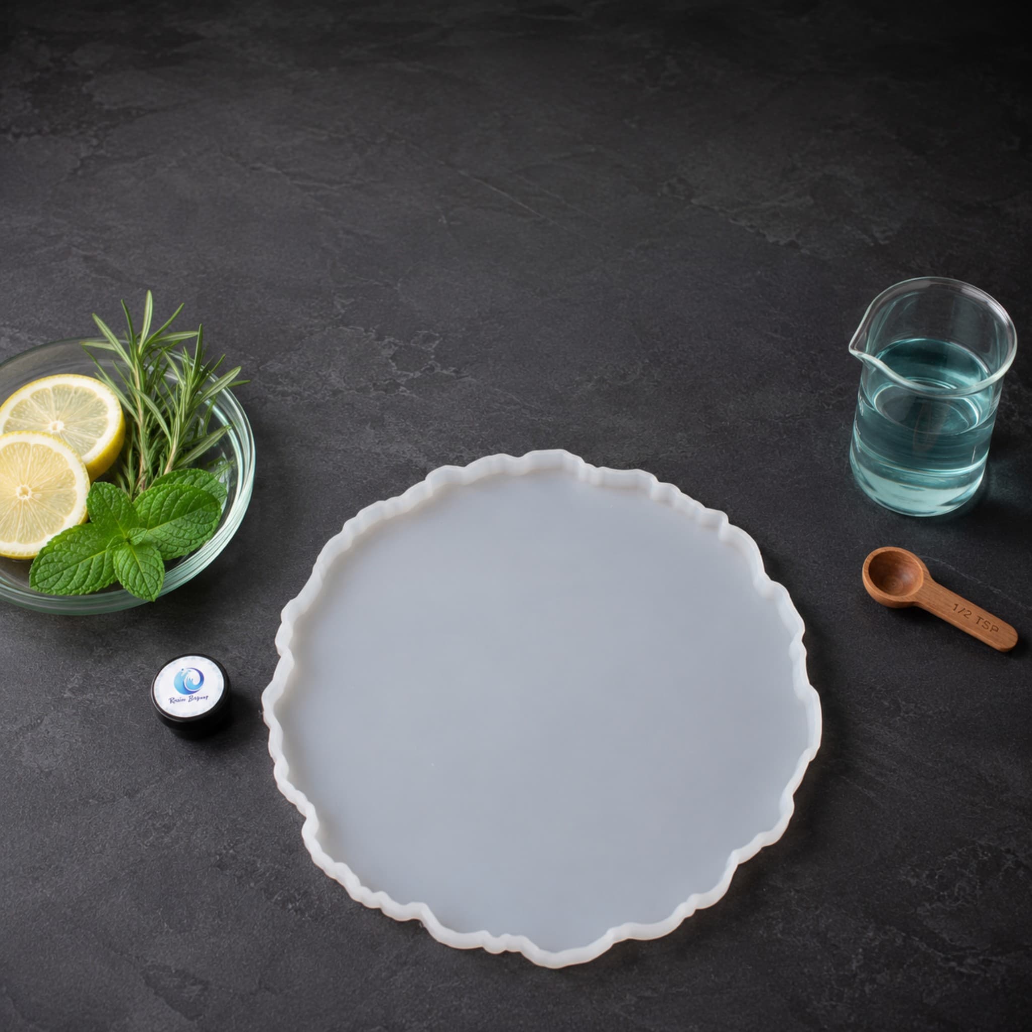 Silicone Coaster Mold Round Zigzag