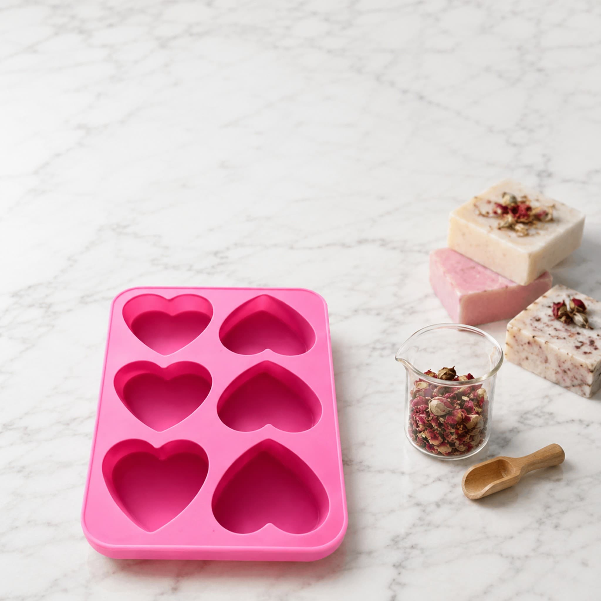 Heart 6 Cavities Soap Mold -