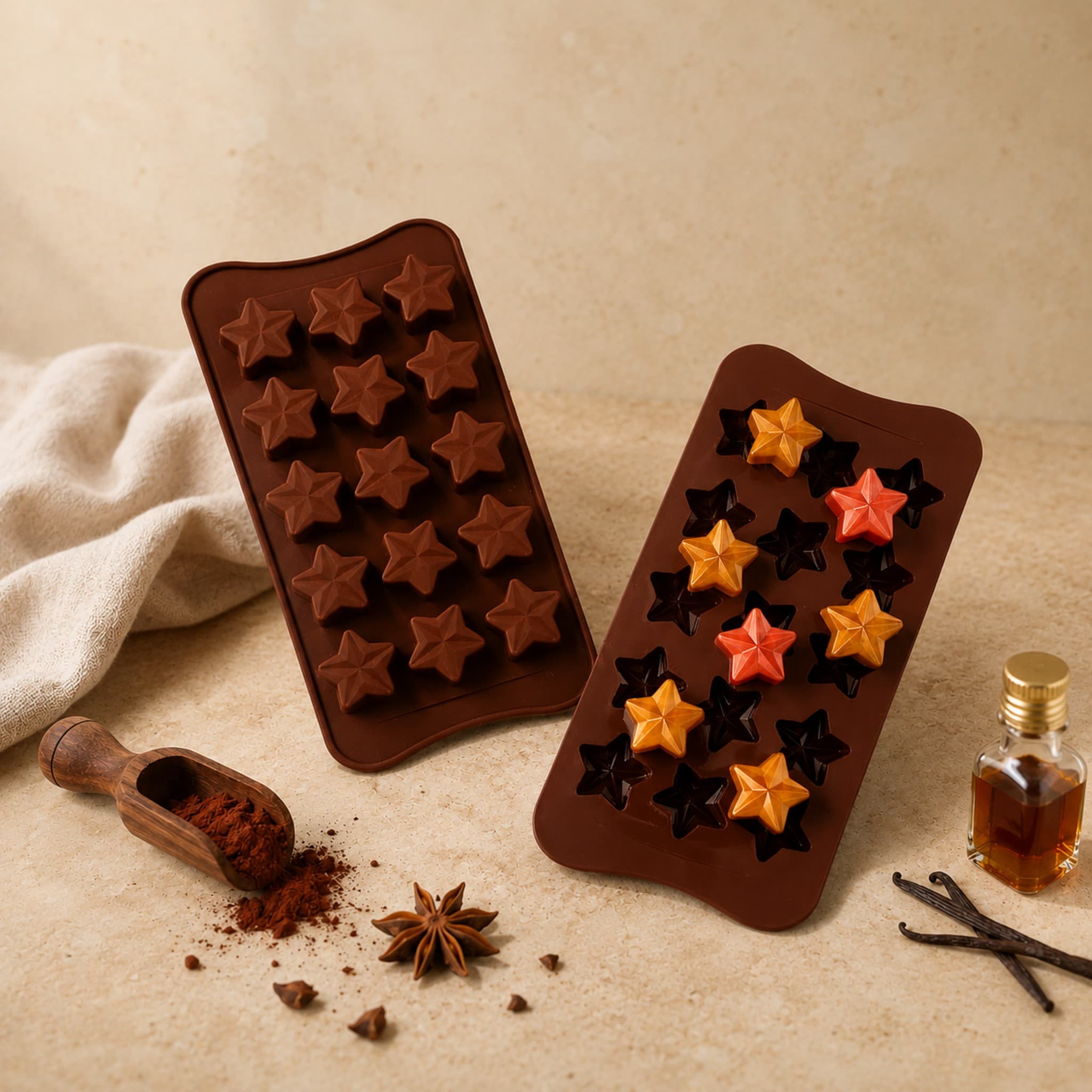 Star Chocolate Mold ( 15 Cavities )