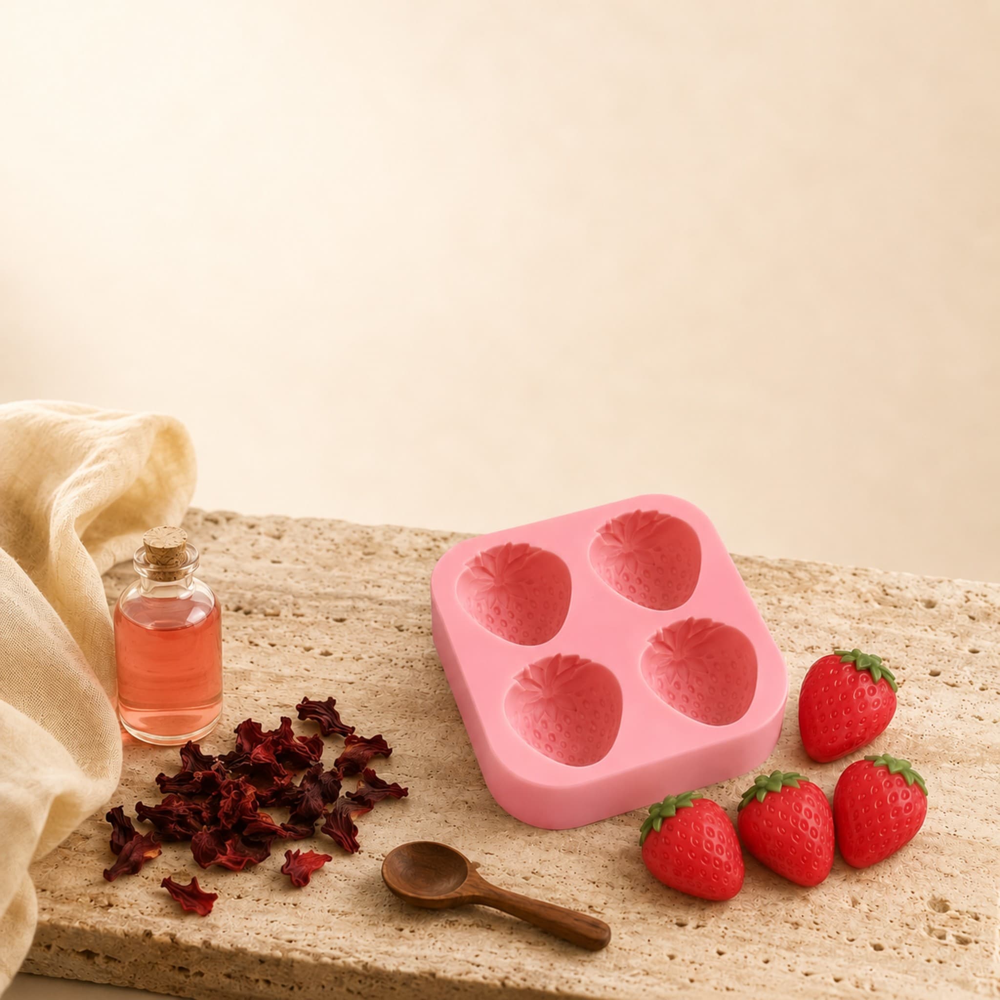 Strawberry Mold 4 Cavities