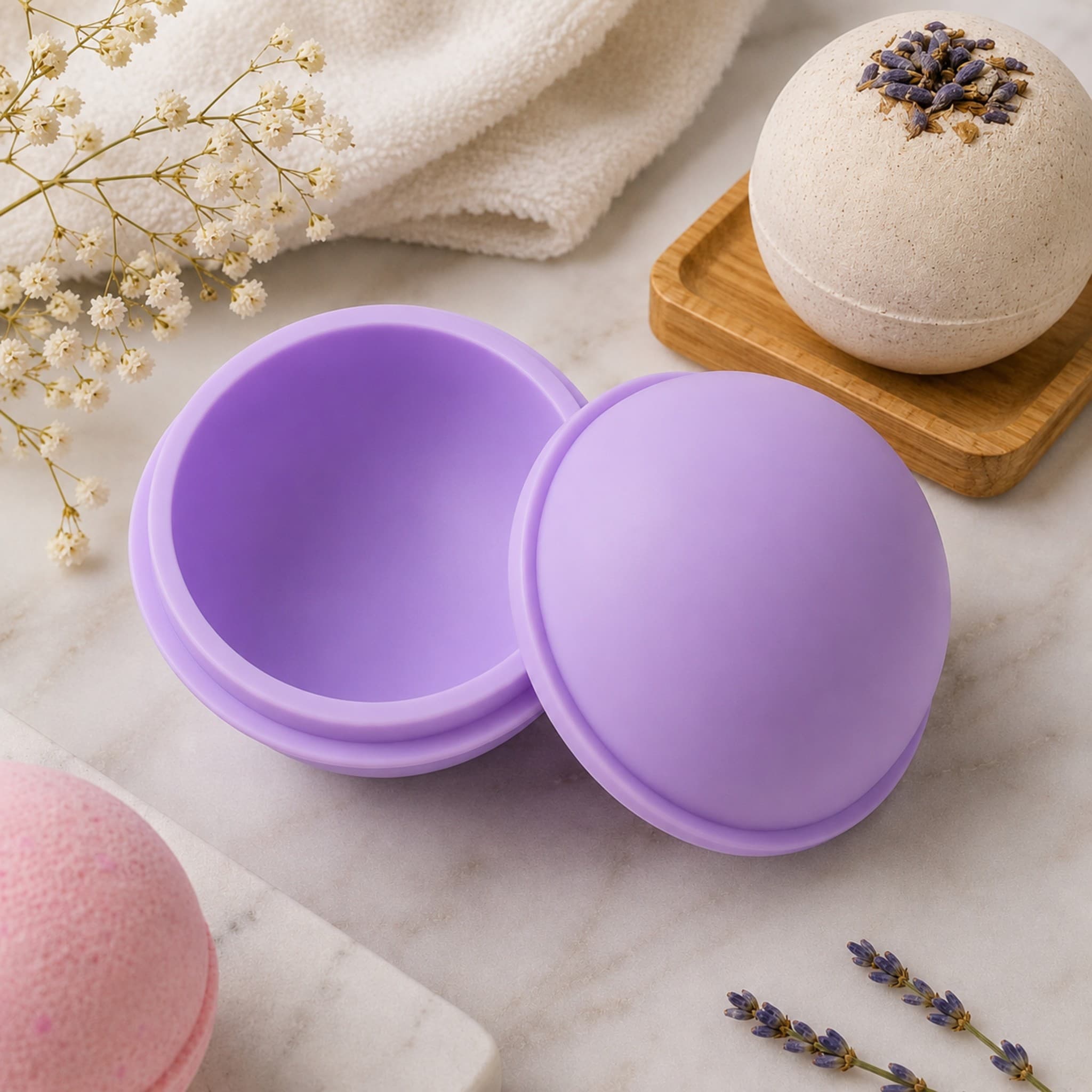 Silicone 2.5 Inch Bath Bomb Mold (110gms)
